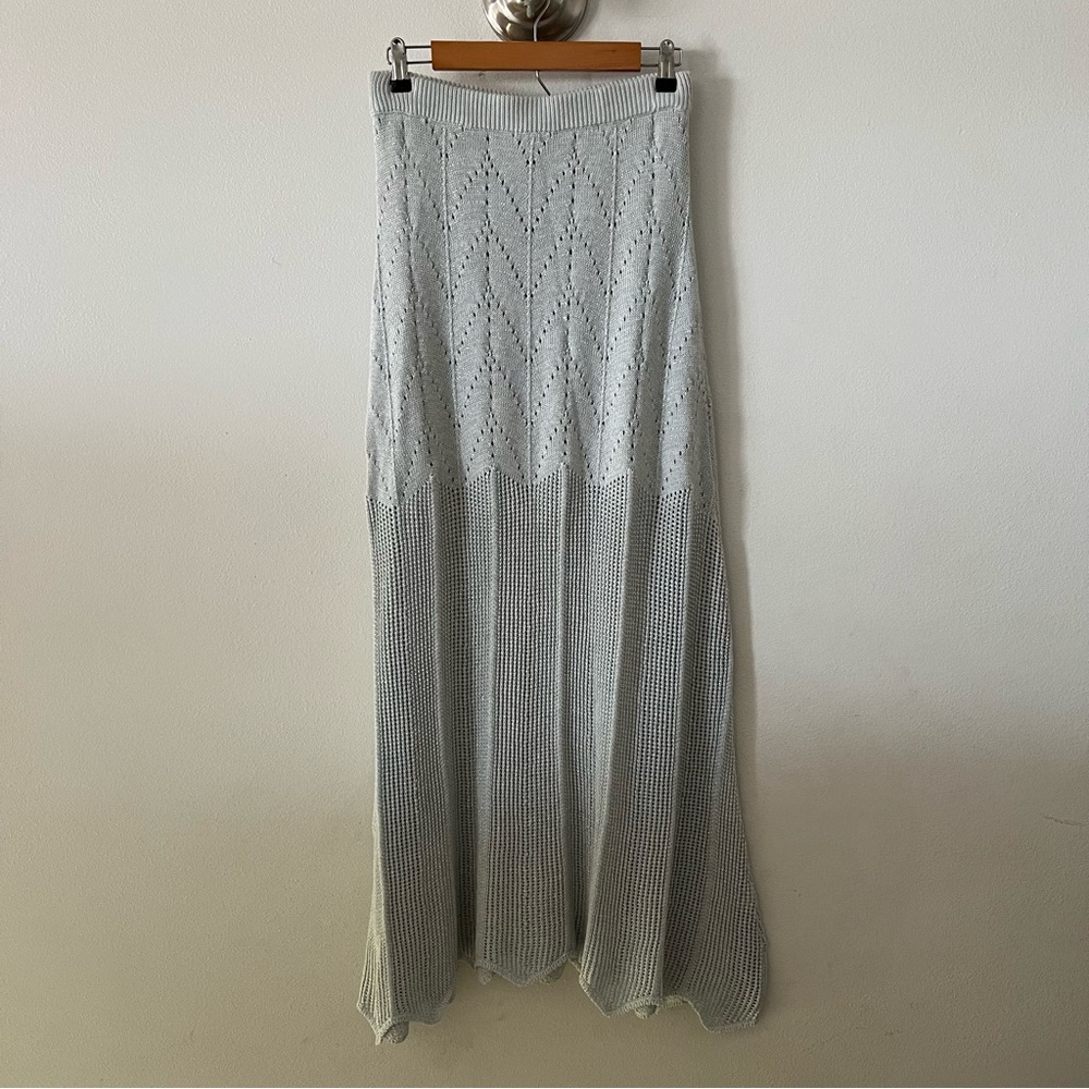 Jen’s Pirate Booty Silver Knit Skirt Sz M / L